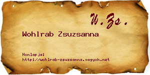 Wohlrab Zsuzsanna névjegykártya