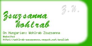 zsuzsanna wohlrab business card